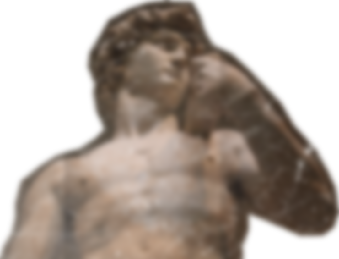 Weathered Historical David of Michelangelo Cut-out